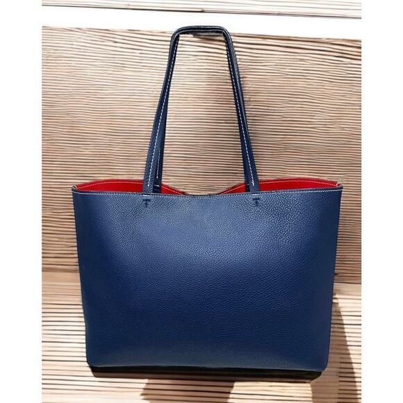 Tory Burch Perforated Leather Logo Tote Bag - Picture 2 of 12